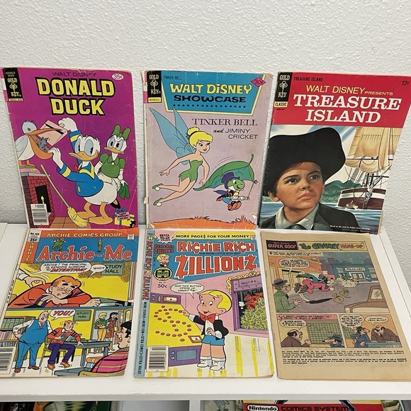 Other - 10 Vintage Whitman Disney Gold Key Comic Books Looney Tunes Tinker Bell Archie